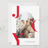 Moderne minimale foto boog vreugde kaart (Voorkant)