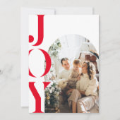 Moderne minimale foto boog vreugde kaart (Voorkant)