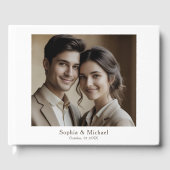 Moderne minimale foto bruiloft gastenboek Sjabloon (Voorkant)