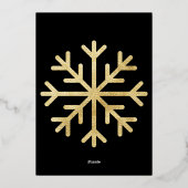 Moderne minimale foto elegant folie feestdagenkaart (Achterkant)