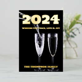 Moderne minimale foto elegant folie feestdagenkaart