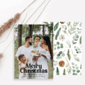 Moderne minimale foto elegante vette typografie feestdagenkaart