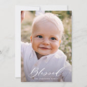 Moderne, minimale foto gezegend met kerstreces feestdagenkaart (Voorkant)