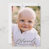 Moderne, minimale foto gezegend met kerstreces feestdagenkaart (Voorkant)