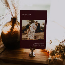 Moderne minimale foto | Kaart met tabelnummer