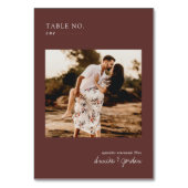 Moderne minimale foto | Kaart met tabelnummer (Achterkant)