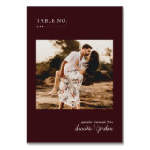 Moderne minimale foto | Kaart met tabelnummer (Voorkant)