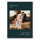 Moderne minimale foto | Kaart met tabelnummer (Voorkant)