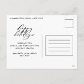 Moderne minimale foto Kerst elegant vakantie Feestdagenkaart (Achterkant)