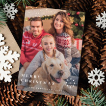 Moderne minimale foto Kerst elegante typografie