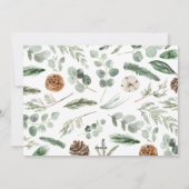 Moderne, minimale foto-kerstelegant gouden script feestdagenkaart (Achterkant)