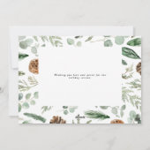 Moderne, minimale foto-kerstelegant script feestdagenkaart (Achterkant)