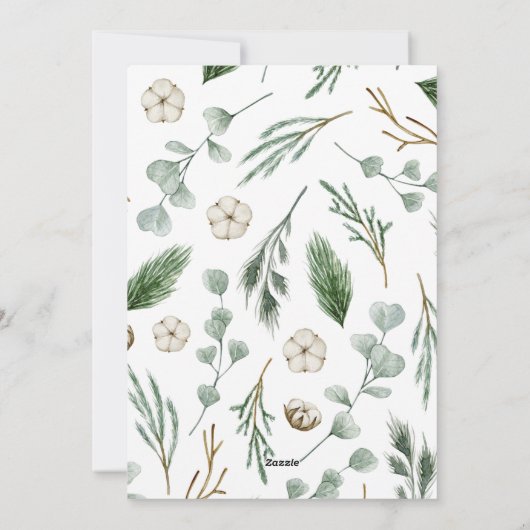 Moderne, minimale foto-kerstelegant script feestdagenkaart (Achterkant)