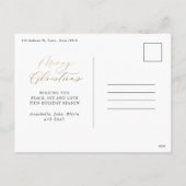 Moderne, minimale foto-kerstelegant script feestdagenkaart (Achterkant)