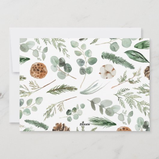 Moderne, minimale foto-kerstelegant script feestdagenkaart (Achterkant)