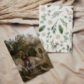 Moderne, minimale foto-kerstelegant script feestdagenkaart