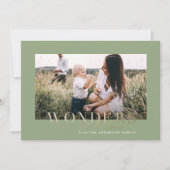 Moderne minimale foto Kerstmis Kaart Holiday (Voorkant)