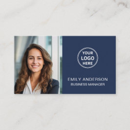 Moderne minimale foto Logo QR Professional Visitekaartje