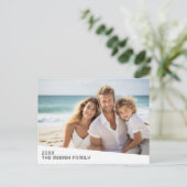 Moderne minimale foto met diagonaal kleurenblok briefkaart (Staand voorkant)