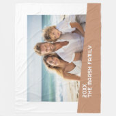 Moderne minimale foto met diagonaal kleurenblok fleece deken (Voorkant)