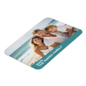 Moderne minimale foto met diagonaal kleurenblok magneet (Linkerzijde)