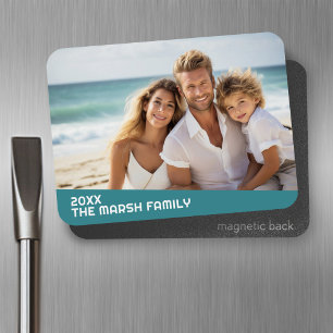 Moderne minimale foto met diagonaal kleurenblok magneet