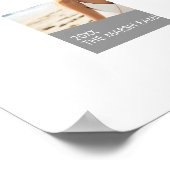 Moderne minimale foto met diagonaal kleurenblok poster (Hoek)