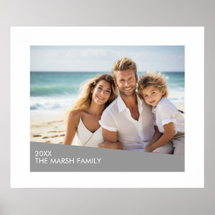 Moderne minimale foto met diagonaal kleurenblok poster