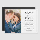 Moderne Minimale Foto Opslaan Datum Magnet (Voorkant / Achterkant)