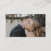 Moderne minimale foto QR code bruiloft RSVP Informatiekaartje (Achterkant)