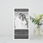 Moderne minimale foto save the date (Staand voorkant)