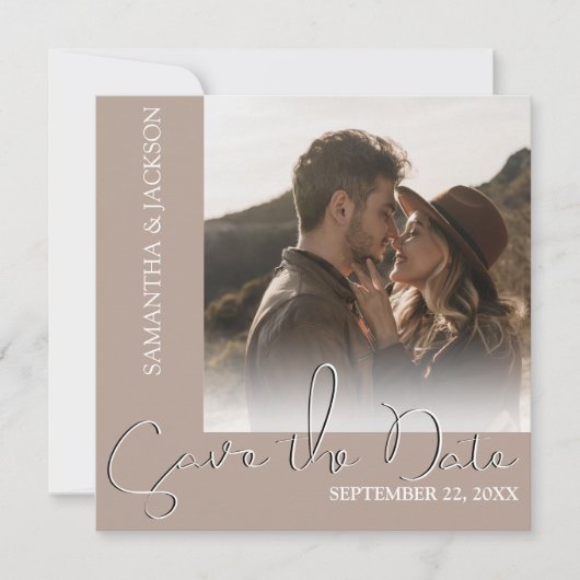 Moderne minimale foto | save the date (Voorkant)