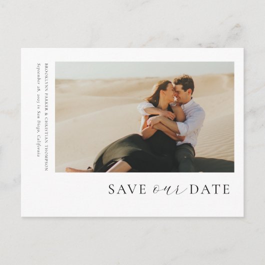 Moderne minimale foto slaat de datum na Kaart op (Voorkant)