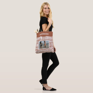 Moderne, minimale foto terracotta tote bag
