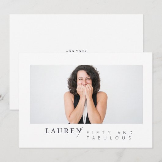 Moderne, minimale foto van 50 jaar en verbluffende (Voorkant / Achterkant)