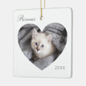 Moderne minimale foto van Lijst met wit hart Keramisch Ornament (Links)