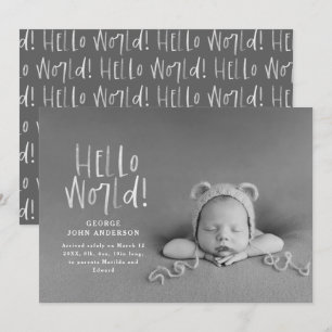 Moderne minimale foto van zwart-wit-typografie aankondiging