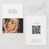 Moderne minimale foto verticaal visitekaartje (Voorkant / Achterkant)