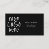 Moderne, minimale foto vervangbare logo visitekaartje (Voorkant)