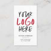 Moderne, minimale foto vervangbare logo visitekaartje (Voorkant)