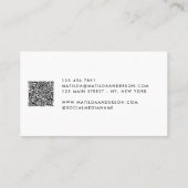Moderne, minimale foto vervangbare logo visitekaartje (Achterkant)
