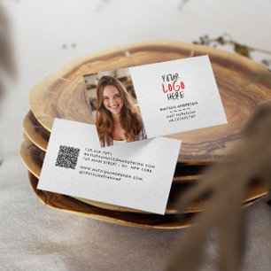 Moderne, minimale foto vervangbare logo visitekaartje