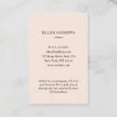 Moderne minimale foto-visitekaartje visitekaartje (Achterkant)