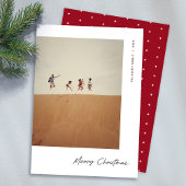 Moderne minimale foto Vrolijk kerstfeest Feestdagenkaart