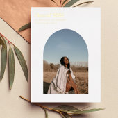 Moderne minimale fotoArch Afstuderen echte Folie Folie Uitnodiging