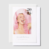 Moderne minimale fotoArch Afstuderen Vellum Uitnodigingen (Offset)