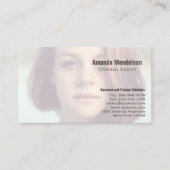 Moderne minimale fotobedekking visitekaartje (Voorkant)