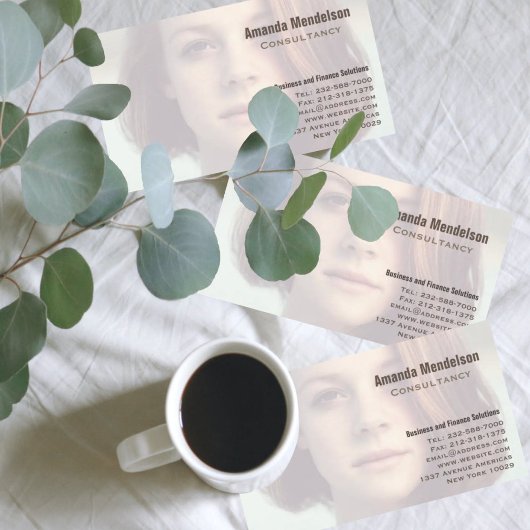 Moderne minimale fotobedekking visitekaartje