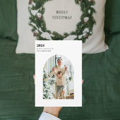 Moderne minimale fotoboog Gelukkige Kerstmis Kaart