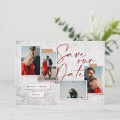 Moderne, minimale fotobruiloft, sla de datum op (Staand voorkant)